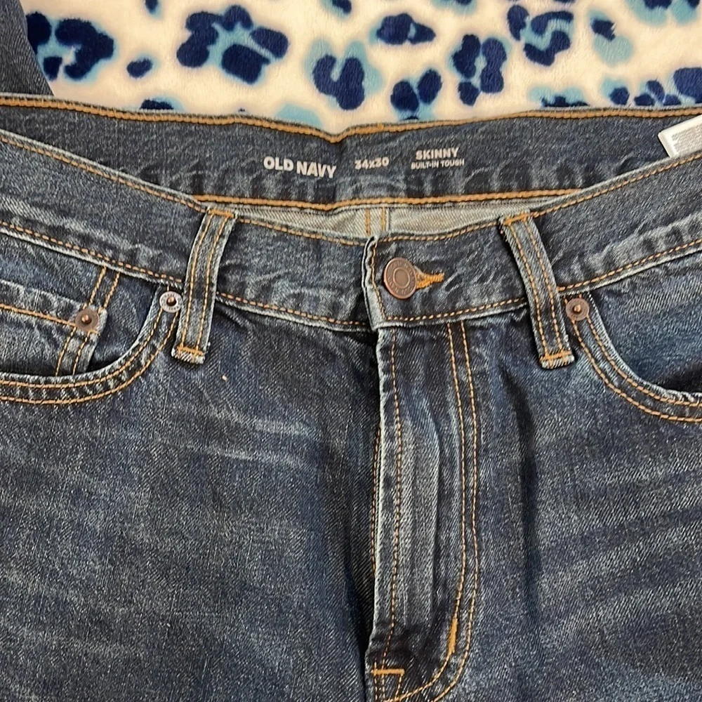 NWT blue skinny jeans w34 l30 old navy